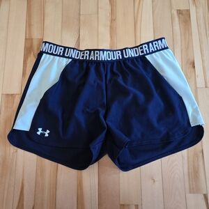 Under Armour Navy Athletic Shorts Size Large Heatgear